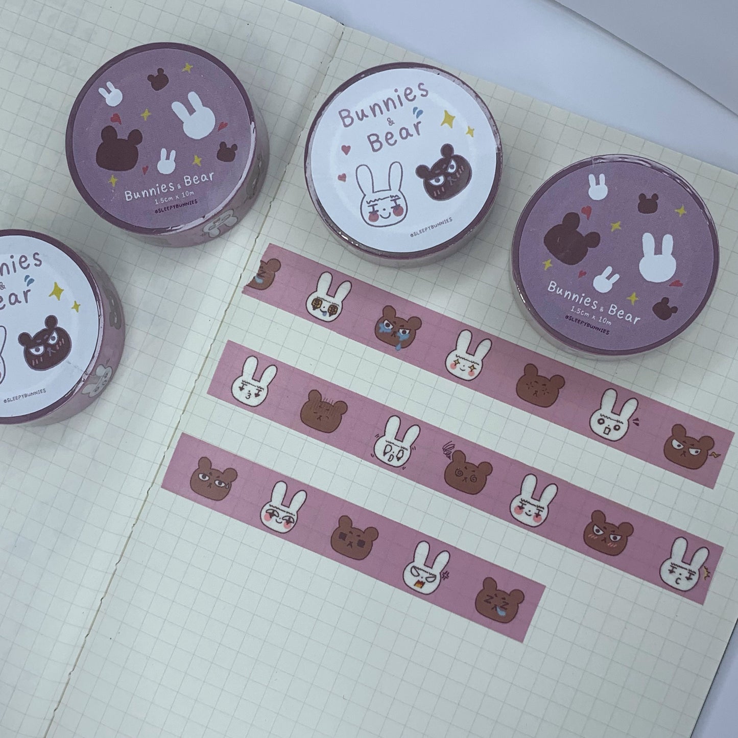 【Masking Tape紙膠帶】- Bunnies & Bear
