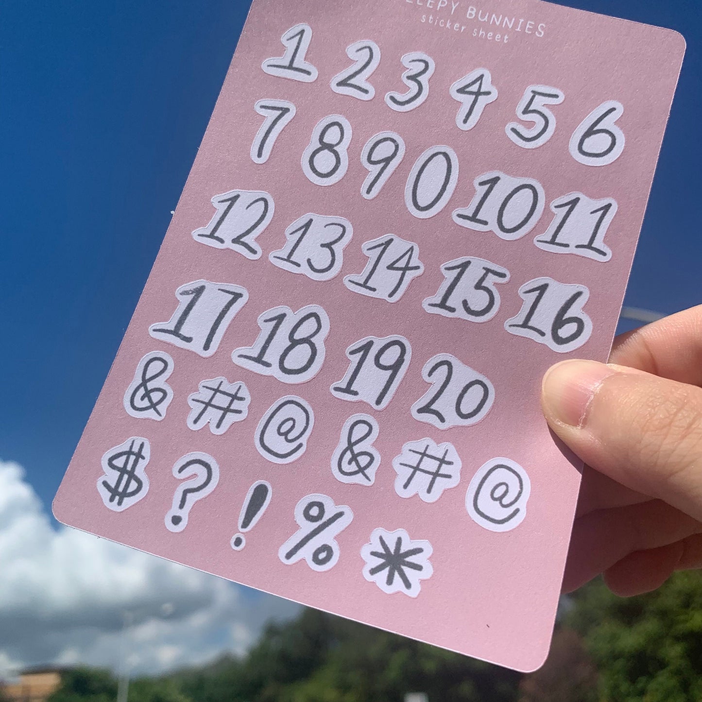 【MATTE | Sticker sheet】- Numbers