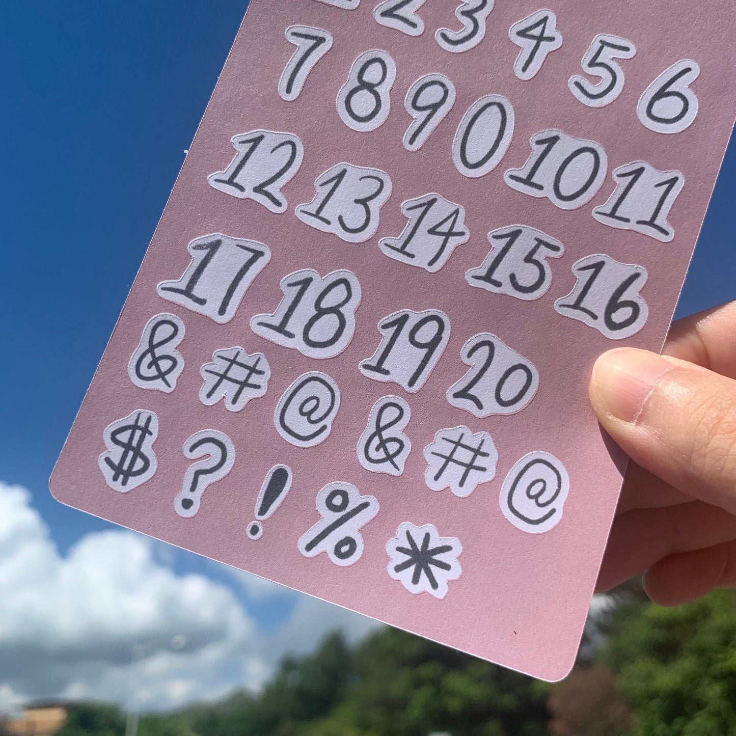 【MATTE | Sticker sheet】- Numbers