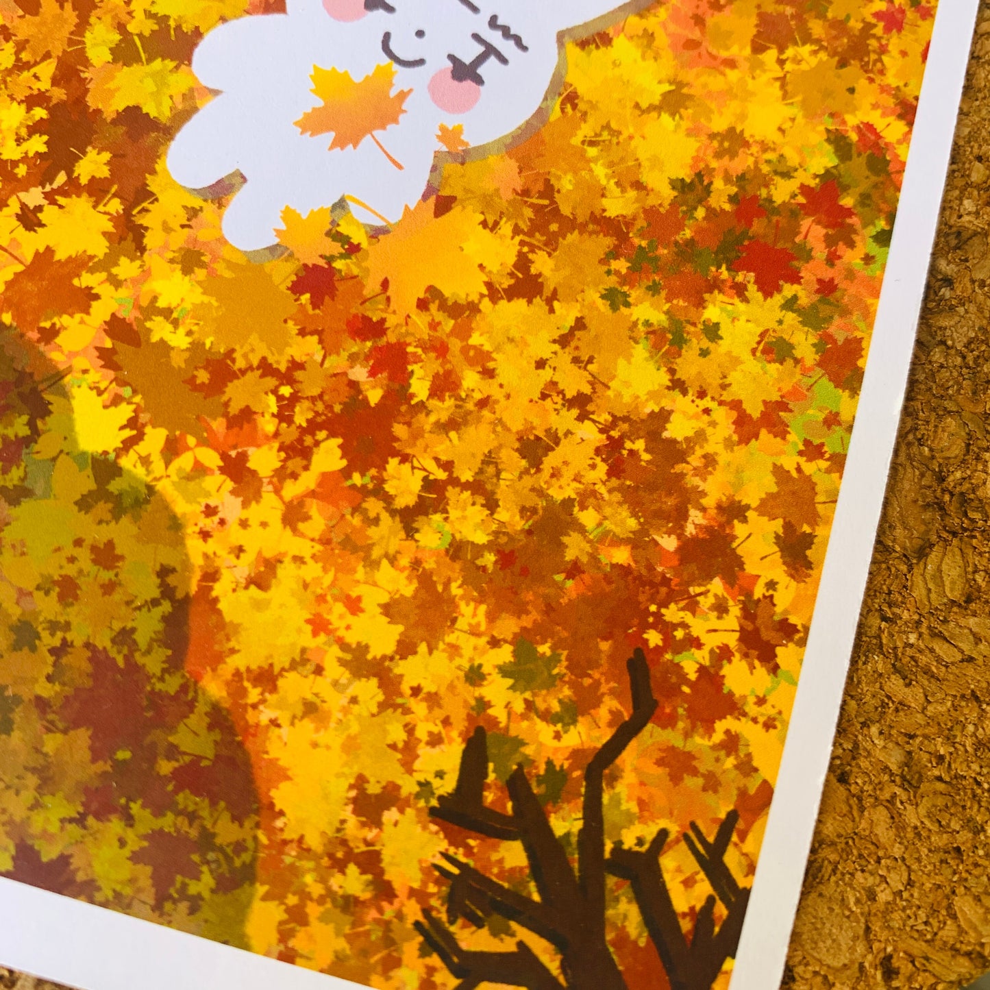 【Art print】Bunnies with maple leaf 崩妮與楓葉